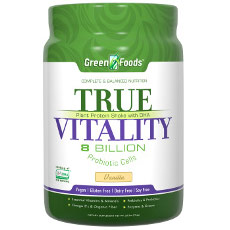 Green Foods Corporation True Vitality Plant Protein Shake with DHA - Vanilla, 25.2 oz, Green Foods Corporation