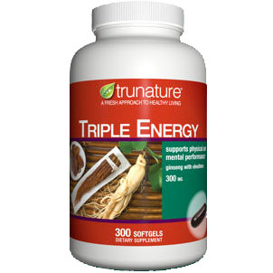 TruNature TruNature Triple Energy Ginseng 300 mg Standardized, 300 Softgels