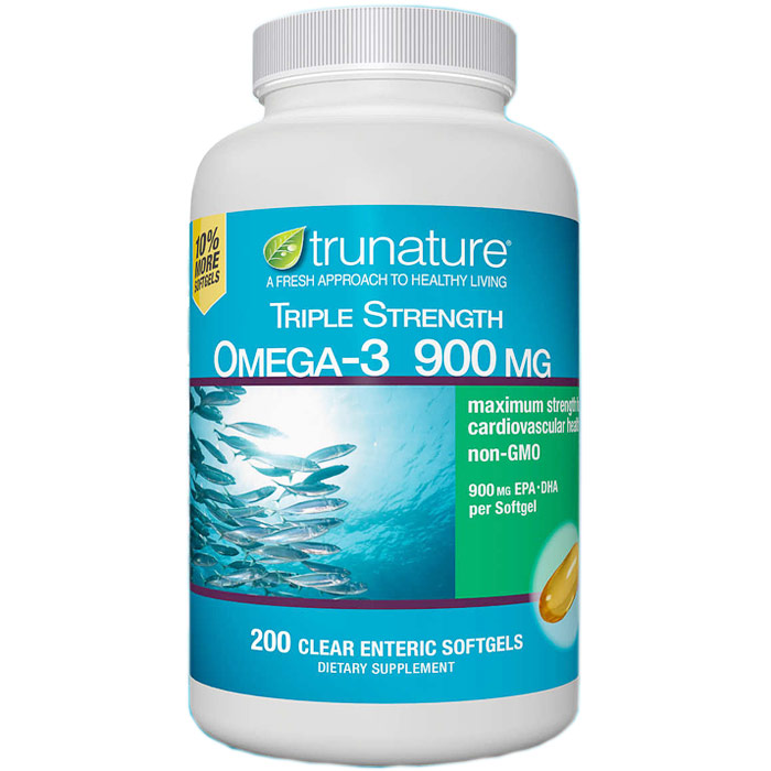 TruNature TruNature Triple Strength Omega-3 900 mg (from Fish Oil 1407 mg), 150 Enteric Coated Softgels