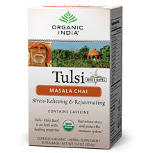 Organic India Tulsi Chai Masala Tea, 18 Tea Bags, Organic India