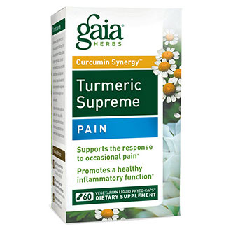 Gaia Herbs Turmeric Supreme - Pain, 60 Vegetarian Liquid Phyto-Caps, Gaia Herbs