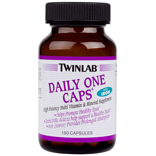 TwinLab TwinLab Daily One Caps with Iron, 180 Capsules