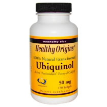 Healthy Origins Ubiquinol (Kaneka QH) 50 mg, 150 SoftGels, Healthy Origins