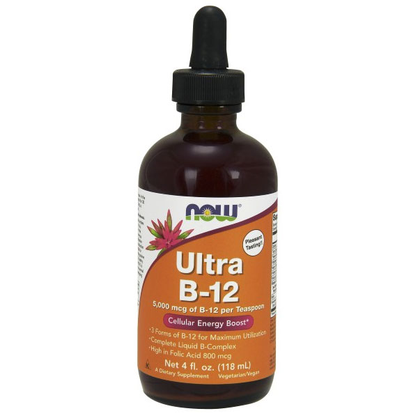 NOW Foods Ultra B-12 Liquid, with Vitamin B-Complex, 4 oz, NOW Foods