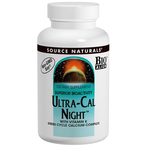 Source Naturals Ultra Cal Night with Vitamin K, 120 Tablets, Source Naturals
