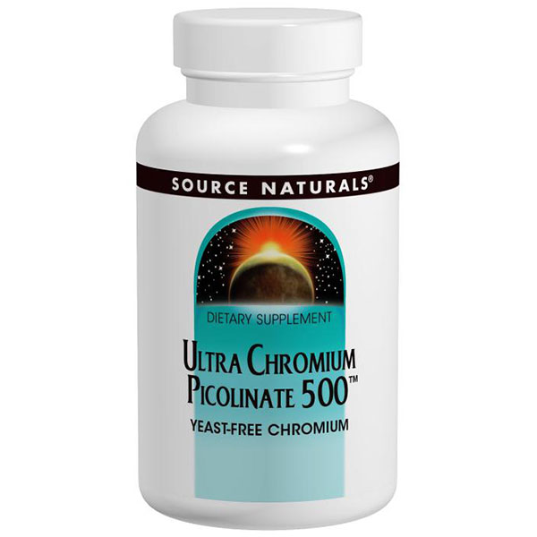 Source Naturals Ultra Chromium Picolinate 500, 120 Tablets, Source Naturals