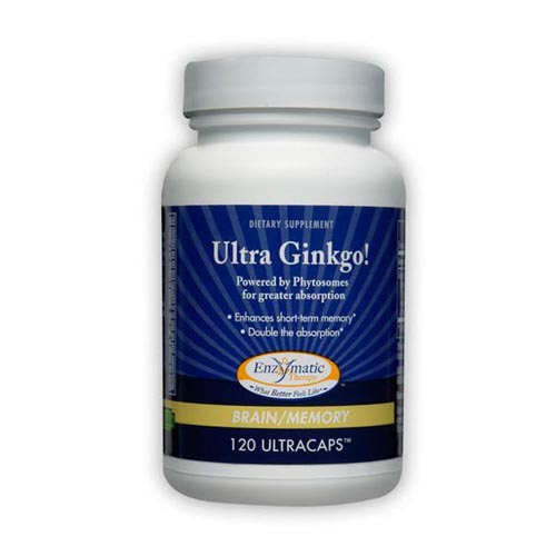 Enzymatic Therapy Ultra Ginkgo, 120 Veg Capsules, Enzymatic Therapy