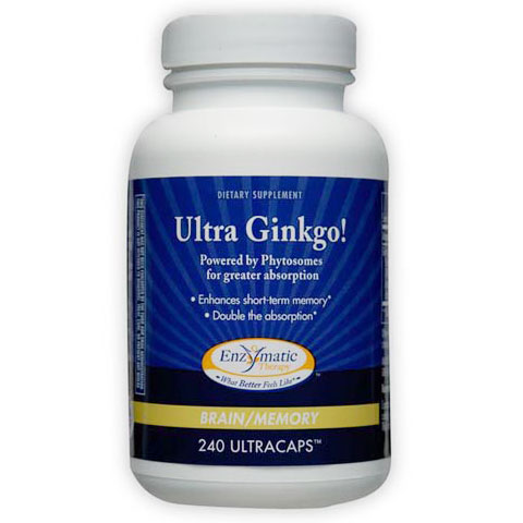 Enzymatic Therapy Ultra Ginkgo, 240 Veg Capsules, Enzymatic Therapy