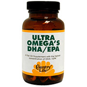 Country Life Ultra Omega's DHA/EPA 500/200 120 Softgel, Country Life
