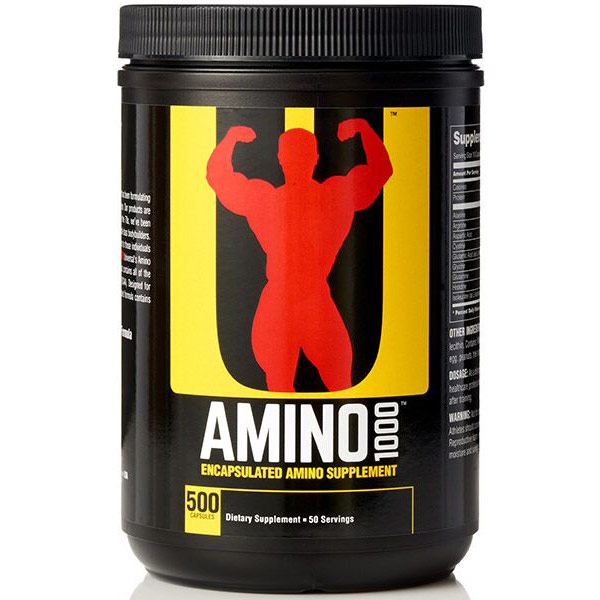 Universal Nutrition Amino 1000, 100% Natural, 500 Capsules, Universal Nutrition