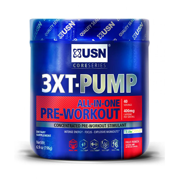 USN (Ultimate Sports Nutrition) USN 3XT-Pump, All-In-One Pre-Workout Powder, 40 Servings