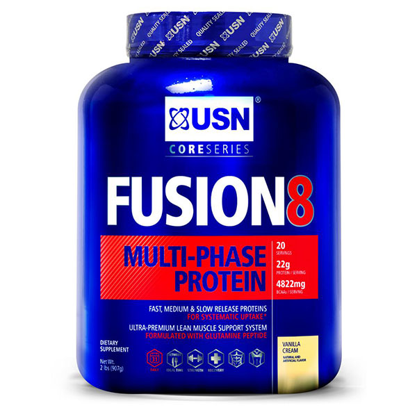 USN (Ultimate Sports Nutrition) USN Fusion8, Multi-Phase Protein Powder, 2 lb