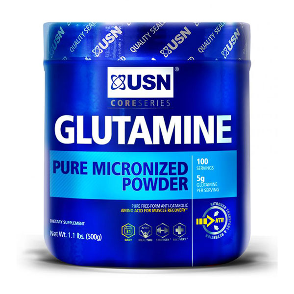 USN (Ultimate Sports Nutrition) USN Glutamine Pure Micronized Powder, 500 g (100 Servings)