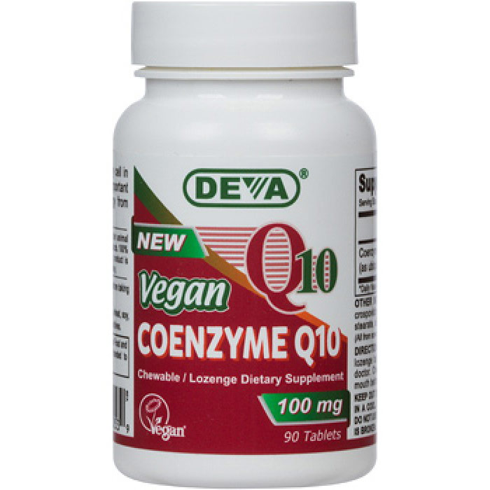 Deva Vegan Coenzyme Q10 100 mg, 60 Tablets, Deva Vegetarian Nutrition
