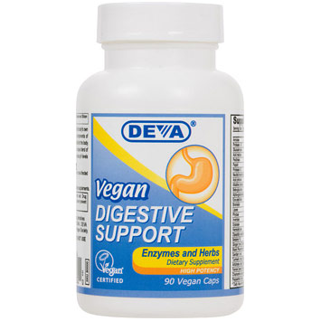 Deva Vegan Digestive Support, 90 Vcaps, Deva Vegetarian Nutrition