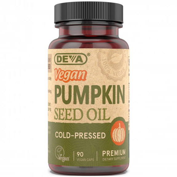 Deva Nutrition Vegan Pumpkin Seed Oil, 90 Veggie Caps, Deva Vegetarian Nutrition