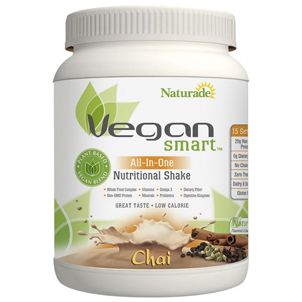 Naturade Vegan Smart All-In-One Nutritional Shake - Chai, 15 Servings (22.75 oz), Naturade