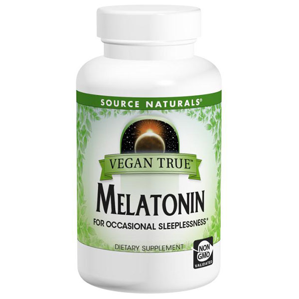 Source Naturals Vegan True Melatonin 3 mg, 60 Vegantein Capsules, Source Naturals