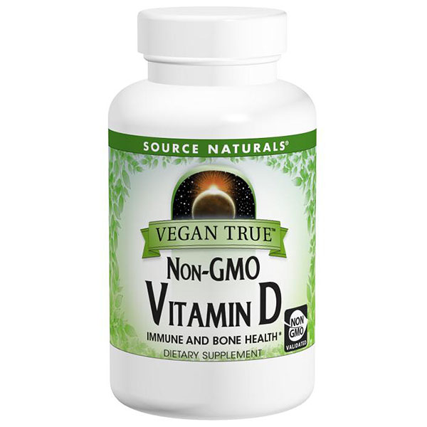 Source Naturals Vegan True Non-GMO Vitamin D 1000 IU, 30 Tablets, Source Naturals