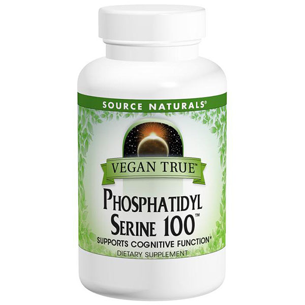 Source Naturals Vegan True Phosphatidyl Serine 100, 30 Vegetarian Capsules, Source Naturals