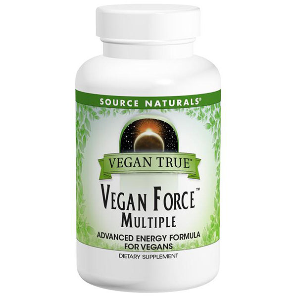 Source Naturals Vegan True Vegan Force Multiple with Iron, 60 Tablets, Source Naturals