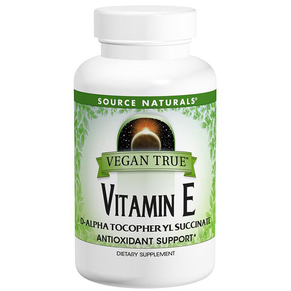 Source Naturals Vegan True Vitamin E 400 IU, 50 Tablets, Source Naturals