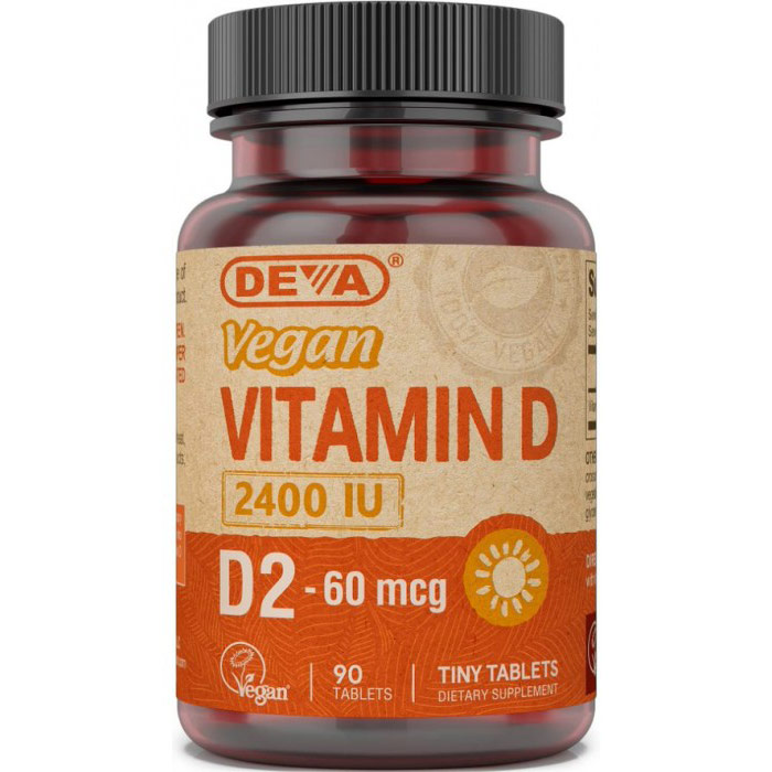 Deva Vegan Vitamin D 2400 IU, 90 Tablets, Deva Vegetarian Nutrition