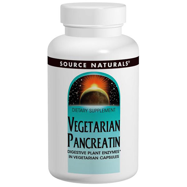 Source Naturals Vegetarian Pancreatin 475 mg, 60 Capsules, Source Naturals