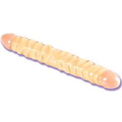 California Exotic Novelties Veined Double Dong 12 Inch - Ivory Duo, California Exotic Novelties