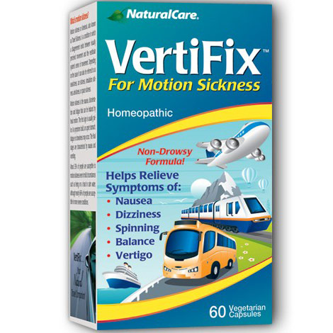 NaturalCare Products Inc VertiFix, For Motion Sickness, Homeopathic, 60 Vegetarian Capsules, NaturalCare