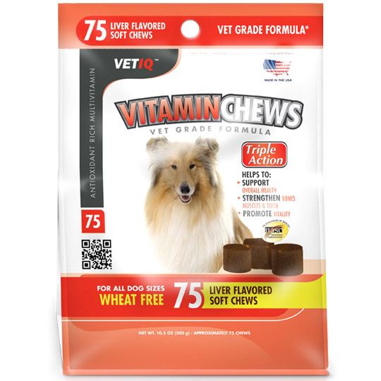 VetIQ VetIQ Vitamin Chews for Dogs, 75 Liver Flavored Soft Chews