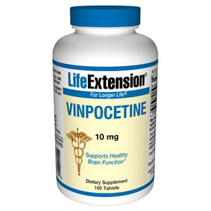 Life Extension Vinpocetine 10 mg, 100 Tablets, Life Extension