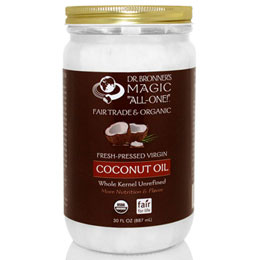 Dr. Bronner's Magic Soaps Fair Trade Organic Virgin Coconut Oil Whole Kernel, 30 oz, Dr. Bronner's Magic Soaps