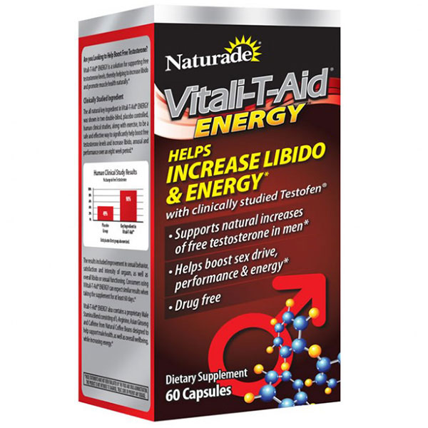 Naturade Vitali-T-Aid Energy, Libido & Energy, 60 Capsules, Naturade