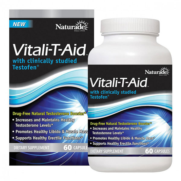 Naturade Vitali-T-Aid, Free Testosterone Booster, 60 Capsules, Naturade