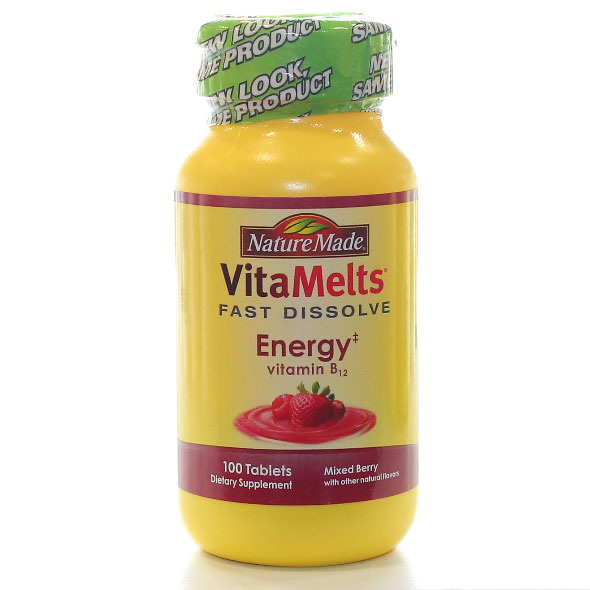 Nature Made Nature Made VitaMelts Energy Vitamin B-12, Mixed Berry, 60 Tablets
