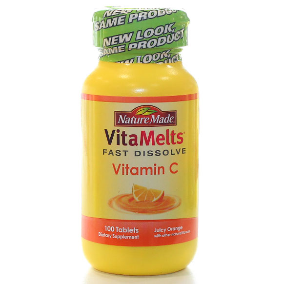 Nature Made Nature Made VitaMelts Vitamin C, Juicy Orange, 50 Tablets