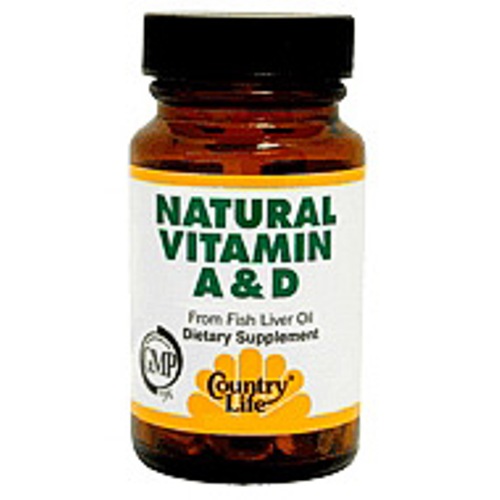 Country Life Vitamin A & D Natural 100 Softgel, Country Life