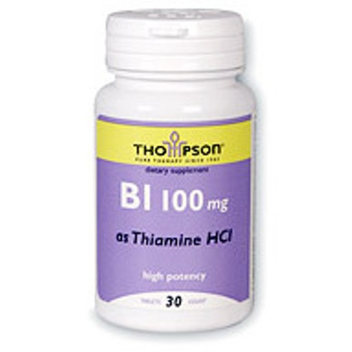Thompson Nutritional Vitamin B-1 100mg 30 tabs, Thompson Nutritional Products