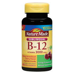 Nature Made Nature Made Vitamin B-12 3000 mcg, Sublingual, 40 Lozenges