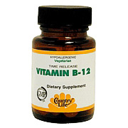Country Life Vitamin B-12 500 mcg 100 Tablets, Country Life