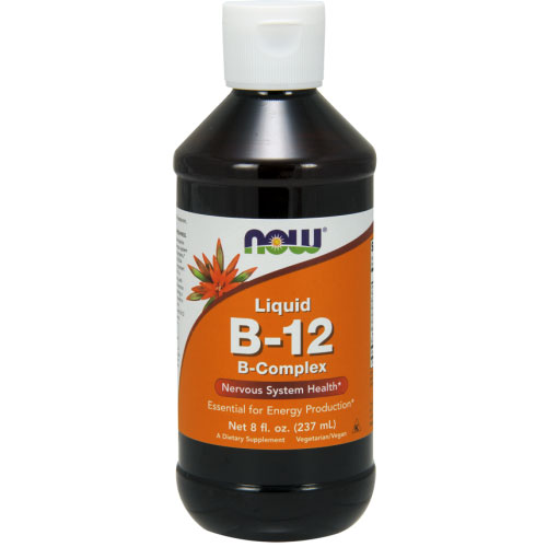 NOW Foods Vitamin B-12 B-Complex Liquid 8 oz, NOW Foods
