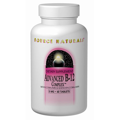 Source Naturals Vitamin B-12 (Vitamin B12) Advanced Methylcobalamin/ Adenosylcobalamin Folate Complex 30 tabs from Source Naturals