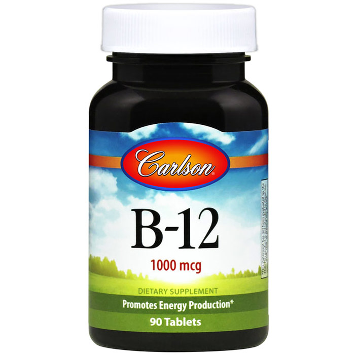 Carlson Laboratories B-12 SL, Sublingual Vitamin B 12, 180 tablets, Carlson Labs