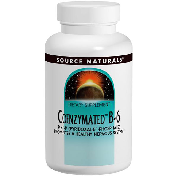 Source Naturals Vitamin B-6 (Vitamin B6) Pyridoxal-5'-Phosphate Sublingual Coenzymated 25mg 120 tabs from Source Naturals