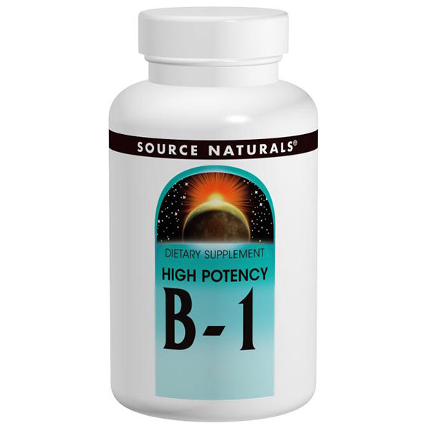 Source Naturals Vitamin B-1 (Vitamin B1) 500mg with Magnesium 100mg (formerly ThiaMind) 50 tabs from Source Naturals
