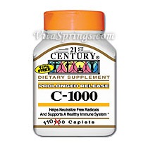 21st Century HealthCare Vitamin C 1000 mg Prolonged Release 110 Tablets, 21st Century Health Care