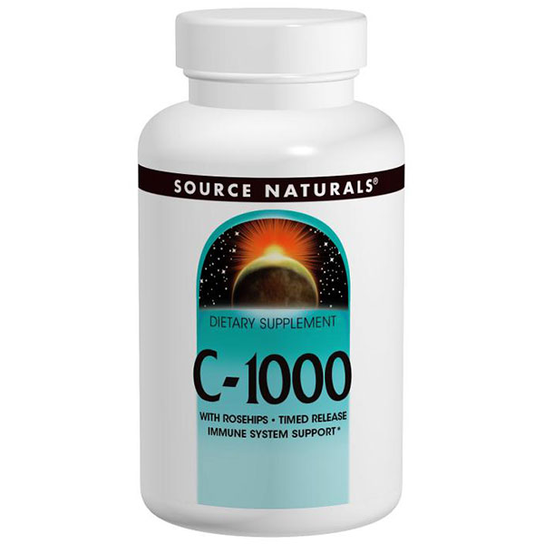 Source Naturals Vitamin C-1000 with Rose Hips 1000mg Timed Release 100 tabs from Source Naturals