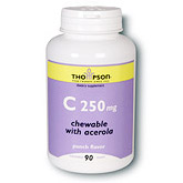 Thompson Nutritional Vitamin C 250mg Chewable with Acerola Punch 90 tabs, Thompson Nutritional Products