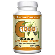 Jarrow Formulas Vitamin C 1000 Plus Olive Fruit Extract, 250 caps, Jarrow Formulas
